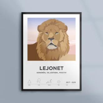 Poster Stjarntecken Lejonet Kunskapat