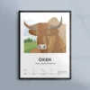 Poster med stjärntecknet Oxen