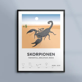 Poster Stjarntecken Skorpionen Kunskapat