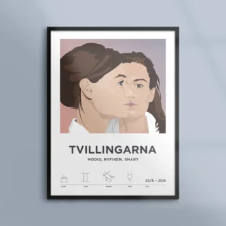Poster Stjarntecken Tvillingarna Kunskapat