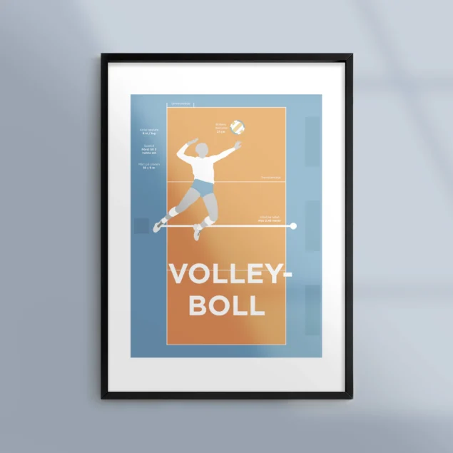 Poster Affisch Idrott Sport Volleyboll Ram