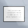 Poster med koreanska skriftsystemet Hangul