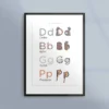 Poster: lär dig skillnaden mellan d, b, g & p