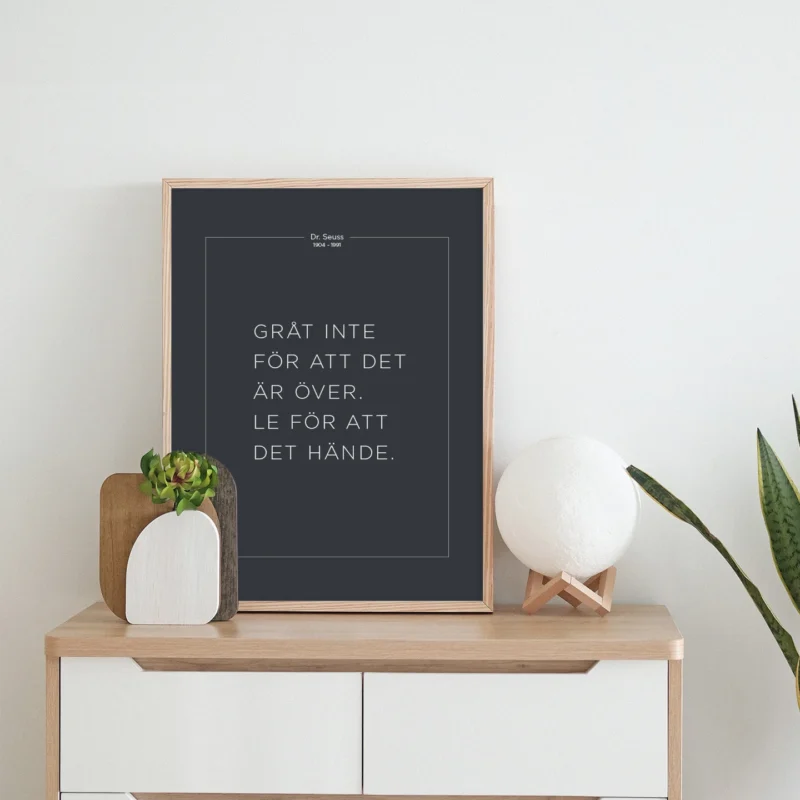 Poster Citat Hall Byra Kunskapat