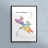 Poster med Stockholms stadsdelar