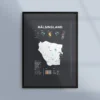 Poster med landskapet Hälsingland