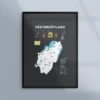 Poster med landskapet Västergötland