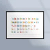 Poster med marina signalflaggor