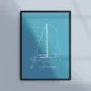 Poster med segelbåt