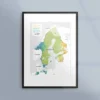 Poster med karta över Sveriges stormaktstid