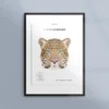 Poster med rödlistade djur - Amurleopard