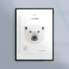 Poster med rödlistade djur - Isbjörn