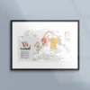 Poster med karta över vikingarnas utbredning