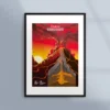 Poster med vulkan / vulkanutbrott