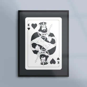 Poster Hjarter Kung Roliga Timmen Svart Kunskapat