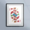 Poster med hjärter kung